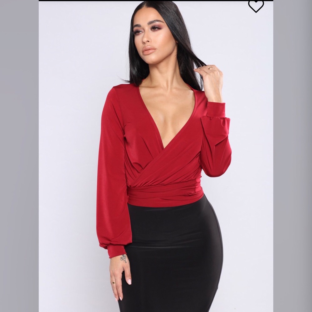 Fashion Nova Wrap top blouse